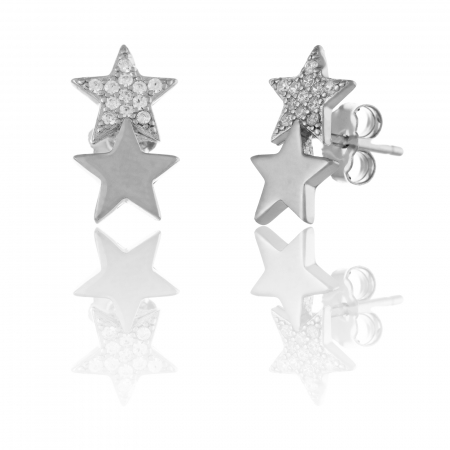 CERCEI - Cercei din argint 925, Piatra: cubic zirconia, Culoare: transparenta ,Sonis Silver