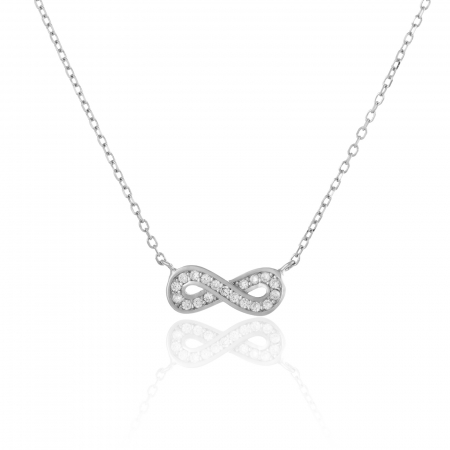 LANTURI CU PANDANTIV - Lant din argint 925, Piatra: cubic zirconia, Culoare: transparenta,