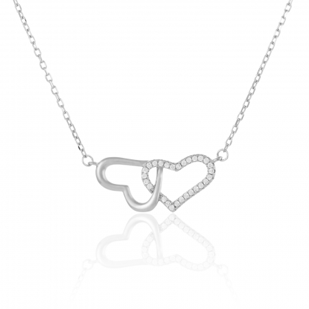 LANTURI CU PANDANTIV - Lant din argint 925 rodiat, Piatra: cubic zirconia, Culoare: transparenta, Sonis Silver