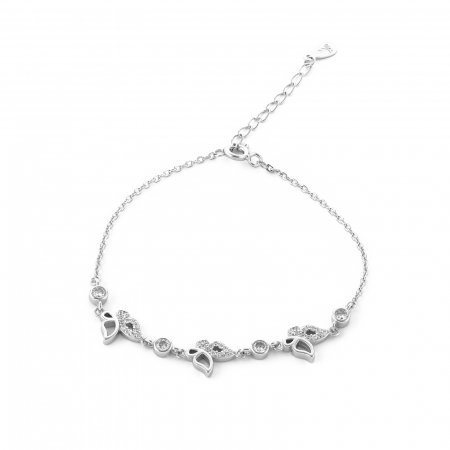 Bratari din argint cu piatra - Bratara din argint 925, Piatra: zirconia fatetata si cubic zirconia, Culoare: transparenta,Sonis Silver