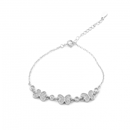 Bratari din argint cu piatra - Bratara din argint 925, Piatra: zirconia fatetata si cubic zirconia, Culoare: transparenta, Sonis Silver
