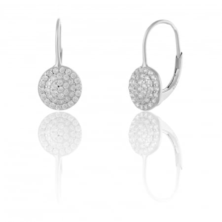 Cercei clasici - Cercei din argint 925, Piatra: cubic zirconia, Culoare: transparenta
