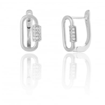 Cercei clasici - Cercei din argint 925, Piatra: cubic zirconia, Culoare: transparenta , Sonis Silver