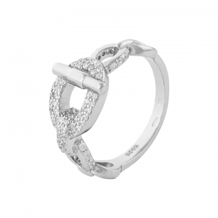 Produse - Inel din argint 925 rodiat, Piatra: cubic zirconia, Culoare: transparenta, Sonis Silver