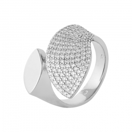 Produse - Inel din argint 925 rodiat, Piatra: cubic zirconia, Culoare: transparenta, Sonis Silver