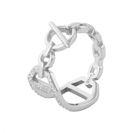 Produse - Inel din argint 925 rodiat, Piatra: cubic zirconia, Culoare: transparenta, Sonis Silver