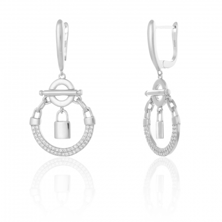 Cercei lungi - Cercei din argint 925, Piatra: cubic zirconia, Culoare: transparenta, Sonis Silver
