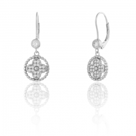 Cercei lungi - Cercei din argint 925 rodiat , Piatra: zirconia fatetata si cubic zirconia, Culoare: transparenta , Sonis Silver