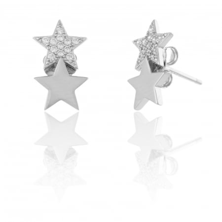 CERCEI - Cercei din argint 925, Piatra: cubic zirconia, Culoare: transparenta, Sonis Silver