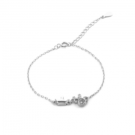 Bratari din argint cu piatra - Bratara din argint 925 rodiat, Piatra: zirconia fatetata si cubic zirconia , Culoare : transparenta , Sonis Silver