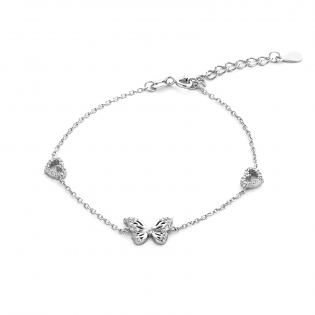 Produse - Bratara din argint 925 rodiat , Piatra: cubic zirconia, Culoare : transparenta , Sonis Silver