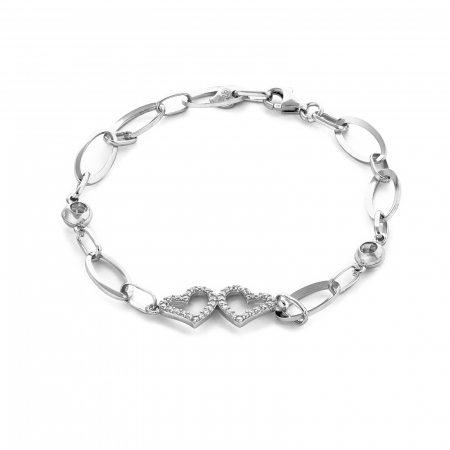 Produse - Bratara din argint 925 rodiat , Piatra : cubic zirconia , Culoare : transparenta , Sonis Silver