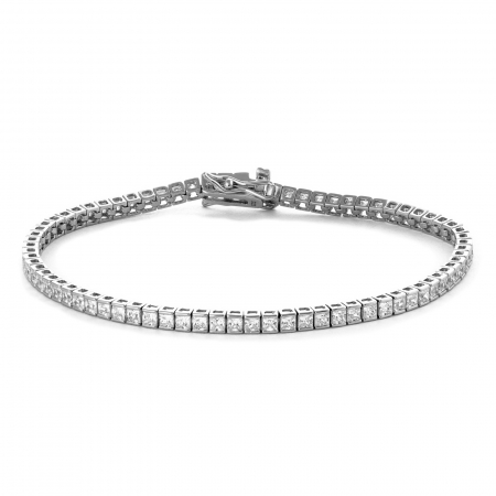 Produse - Bratara tip " Tennis "  din argint 925 rodiat , Piatra: zirconia fatetata, Culoare: transparenta , Sonis Silver