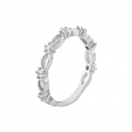 Inele de dama - Inel din argint 925 rodiat, Piatra: zirconia fatetata, Culoare: transparenta ,Sonis Silver