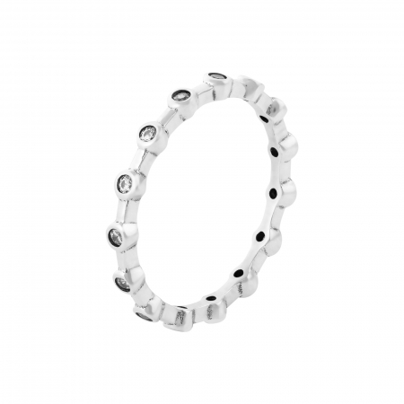 Inele de dama - Inel din argint 925 rodiat, Piatra: zirconia fatetata, Culoare: transparenta ,Sonis Silver