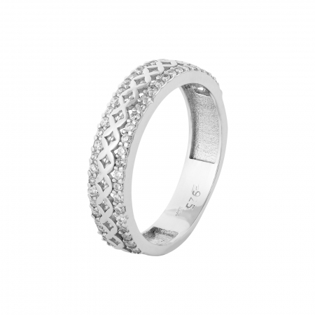 Inele de dama - Inel din argint 925 rodiat, Piatra: cubic zirconia, Culoare: transparenta, Sonis Silver