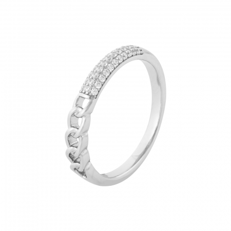 Inele de dama - Inel din argint 925 rodiat, Piatra: cubic zirconia, Culoare: transparenta, Sonis Silver