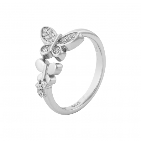 Produse - Inel din argint 925 rodiat, Piatra: cubic zirconia, Culoare: transparenta, Sonis Silver