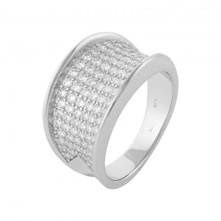 Produse - Inel din argint 925 rodiat, Piatra: cubic zirconia, Culoare: transparenta, Sonis Silver