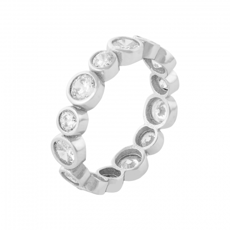 Inele de dama - Inel din argint 925 rodiat, Piatra: zirconia fatetata ,  Culoare: transparenta, Sonis Silver