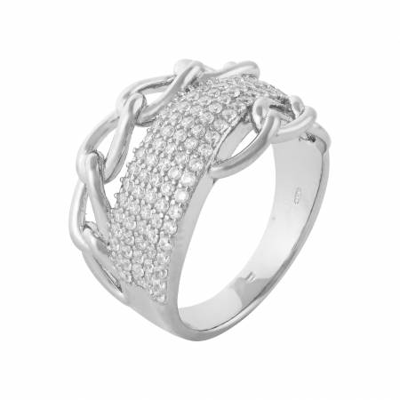 Produse - Inel din argint 925 rodiat, Piatra: cubic zirconia, Culoare: transparenta, Sonis Silver