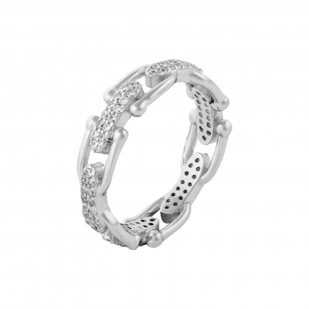 Produse - Inel din argint 925 rodiat, Piatra: cubic zirconia, Culoare: transparenta, Sonis Silver