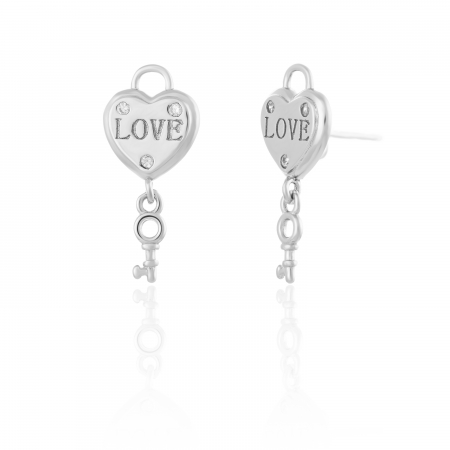 Cercei lungi - Cercei din argint 925 rodiat, Piatra: cubic zirconia, Culoare: transparenta, Sonis Silver