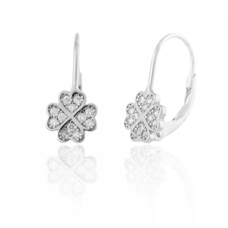 Produse - Cercei din argint 925 rodiat, Piatra: cubic zirconia, Culoare: transparenta, Sonis Silver