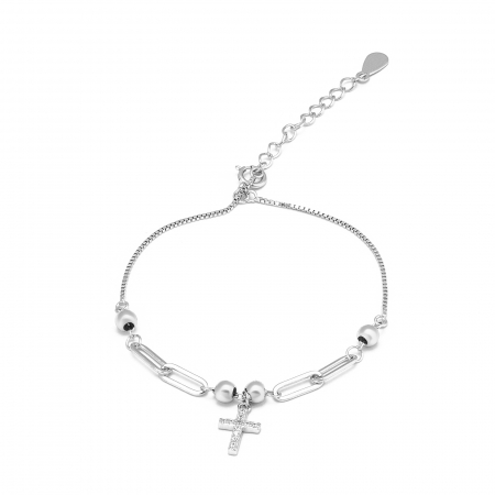 Bratari din argint fixe / semifixe - Bratara din argint 925 rodiat ,Piatra: cubic zirconia, Culoare: transparenta, Sonis Silver