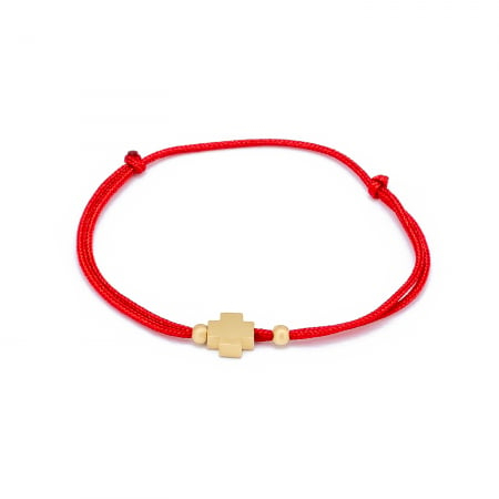 Bratari pentru EL - Bratara cu snur textil din aur 585/  14 kt