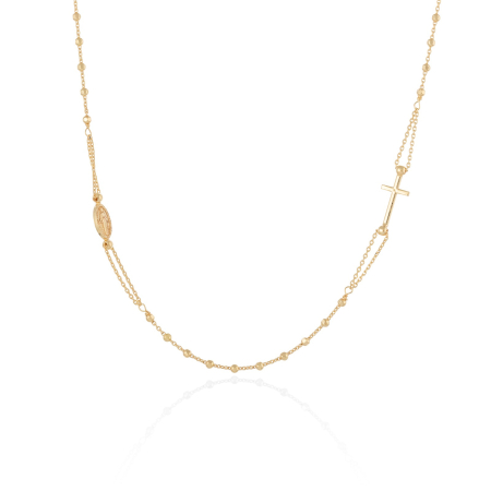 LANTURI TIP ROZARIU - Lant tip "rozariu "  din argint 925, placat cu aur de 14 kt, Sonis Silver
