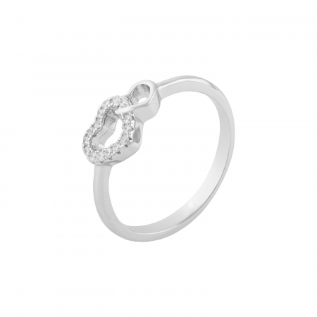 Inele de dama - Inel din argint 925 rodiat  ,Piatra : cubic zirconia , Culoare : transparenta , Sonis Silver