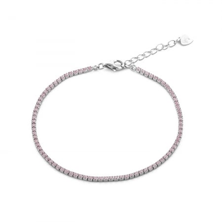 Produse - Bratara tip '' Tennis '' din argint 925 rodiat, Piatra:  cubic zirconia , Culoare: roz, Sonis Silver