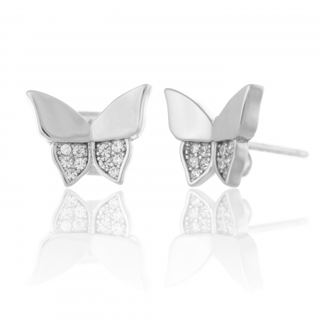 CERCEI - Cercei din argint 925 rodiat, Piatra: cubic zirconia, Culoare: transparenta, Sonis Silver