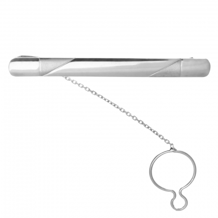 Ac de cravata din argint 925, Material: argint 925 rodiat, combinat cu argint mat, Greutate: 6.72 gr, Cod:759#9AC4 [0]
