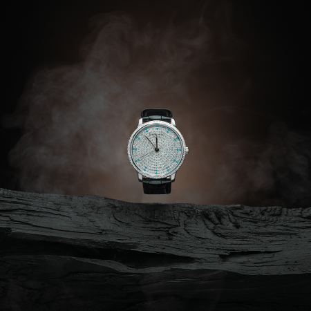 Ceas din argint 925 rodiat, Piatra: cubic zirconia,Culoare: transparent si albastru, Sonis Silver [1]