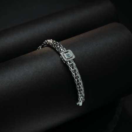 Bratara din argint 925 rodiat , Piatra: zirconia fatetata si cubic zirconia, Culoare : transparenta , Sonis Silver [1]