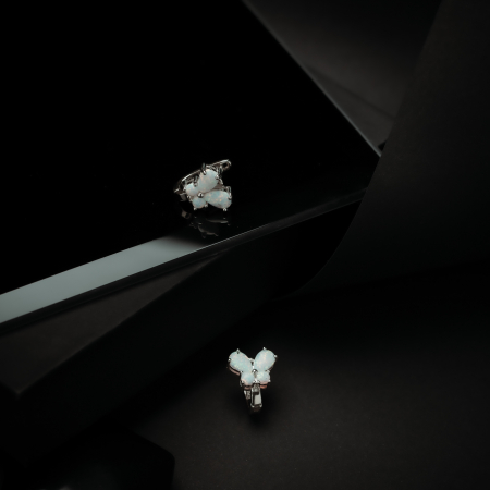 Cercei din argint 925, Tip inchidere: latch back (frantuzeasca), Piatra: opal, Culoare: alb, Sonis Silver [1]