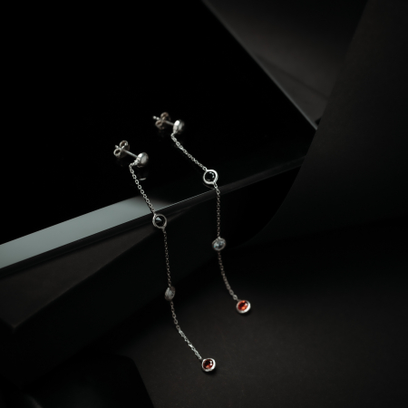 Cercei din argint 925, Piatra: zirconia fatetata, Culoare: multicolor, Sonis Silver [1]