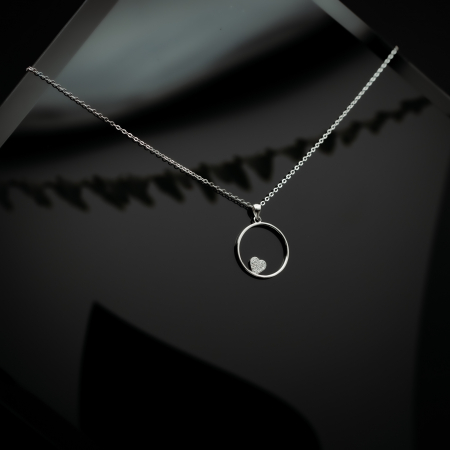 Lant din argint 925, Piatra: cubic zirconia, Culoare: transparenta, [1]