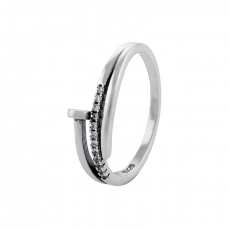 Inele de dama - Inel din argint 925 rodiat, Piatra: cubic zirconia, Culoare: transparenta ,Sonis Silver