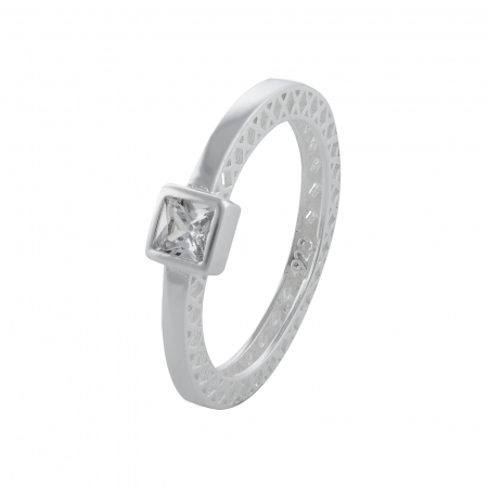 Inele de logodna - Inel din argint 925, Piatra: zirconia fatetata ,  Culoare: transparenta, Sonis Silver