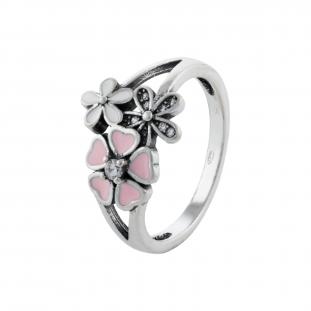 Inel din argint 925, Piatra: zirconia fatetata , cubic zirconia si email,  Culoare:  multicolor, Sonis Silver [1]