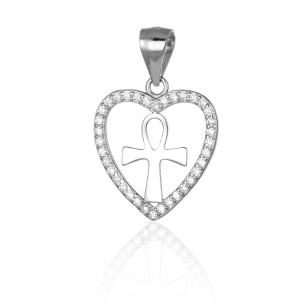 Produse - Pandantiv din argint 925 rodiat, Piatra: cubic zirconia, Culoare: transparenta, Sonis Silver