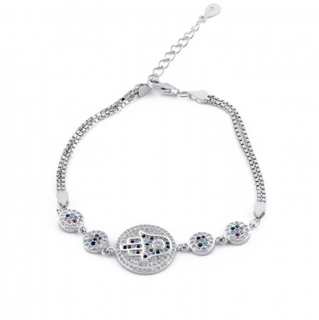 Bratara din argint 925, Piatra: zirconia fatetata si cubic zirconia, Sonis Silver [0]