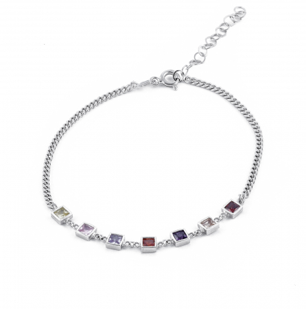 Bratara din argint 925 rodiat , Piatra: zirconia fatetata, Culoare : multicolor , Sonis Silver [0]