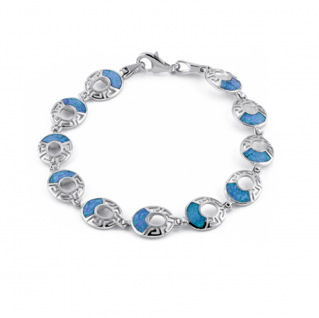 Bratara din argint 925 rodiat, Piatra: opal,  Culoare: albastru, Sonis Silver [0]