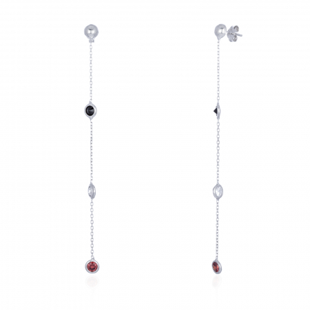 Cercei din argint 925, Piatra: zirconia fatetata, Culoare: multicolor, Sonis Silver [0]