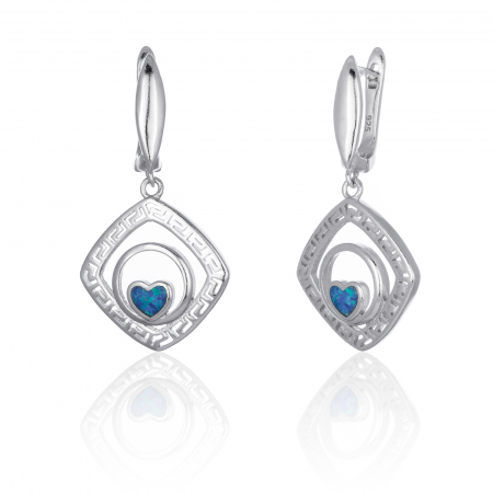 Cercei din argint 925, Piatra: opal de laborator, Culoare: albastru, Sonis Silver [0]