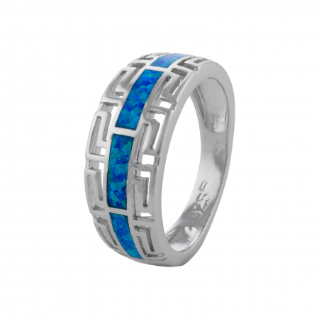 Inel din argint 925 rodiat, Piatra: opal de laborator , Culoare: albastru, Sonis Silver [0]